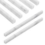 Carrara White Marble Pencil Liner Trim - 10 Pack