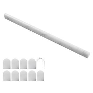 Carrara White Marble Pencil Liner Tile Trim