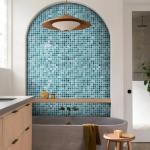 Deep Sea Blue & Teal Glass Mosaic Tile