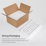 Carrara White Marble Pencil Liner Trim - 10 Pack