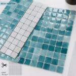 Deep Sea Blue & Teal Glass Mosaic Tile