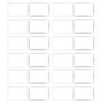 30Pcs Clear Rectangle Glass Dome Tiles