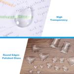 30Pcs Clear Rectangle Glass Dome Tiles