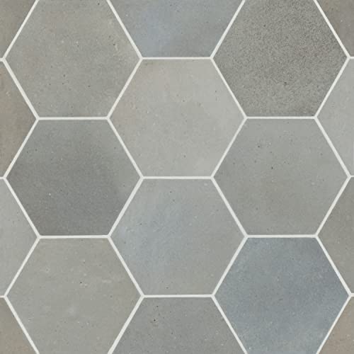 Blue Celine Matte Hexagon Porcelain Floor Tile