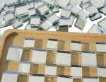 500G Silver Mirror Glass Tiles for DIY Crafts
