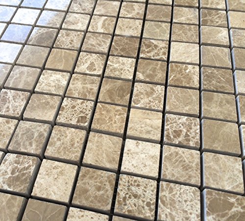 Premium Emperador Light Brown 1x1 Marble Mosaic Tile