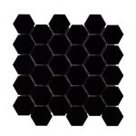 Midnight Hex Matte Porcelain Mosaic Shower Tile