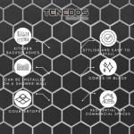 Midnight Hex Matte Porcelain Mosaic Shower Tile