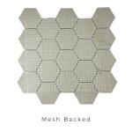 Midnight Hex Matte Porcelain Mosaic Shower Tile
