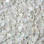Iridescent White Glass Mosaic Tiles - 0.59 Inch