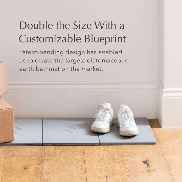 Large Quick-Drying Slate Bath Mat with Non-Slip Surface