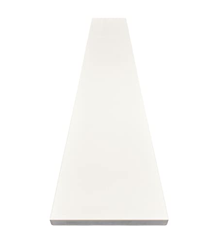 Solid White Engineered Marble Shower Curb Tile
