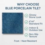 Santa Catalina Aquamarine 6x6 Glossy Porcelain Tile