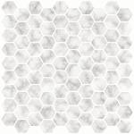 Hexagon Marble Peel and Stick Shower Floor Tiles