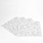 Hexagon Marble Peel and Stick Shower Floor Tiles