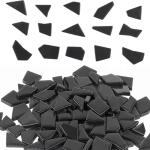 Youway Style Black Glass Mosaic Tiles for Crafts Bulk,200g Broken Glass Pieces for DIY Spring Mosaic Art Kit Decor,Garden Mosaic Supplies