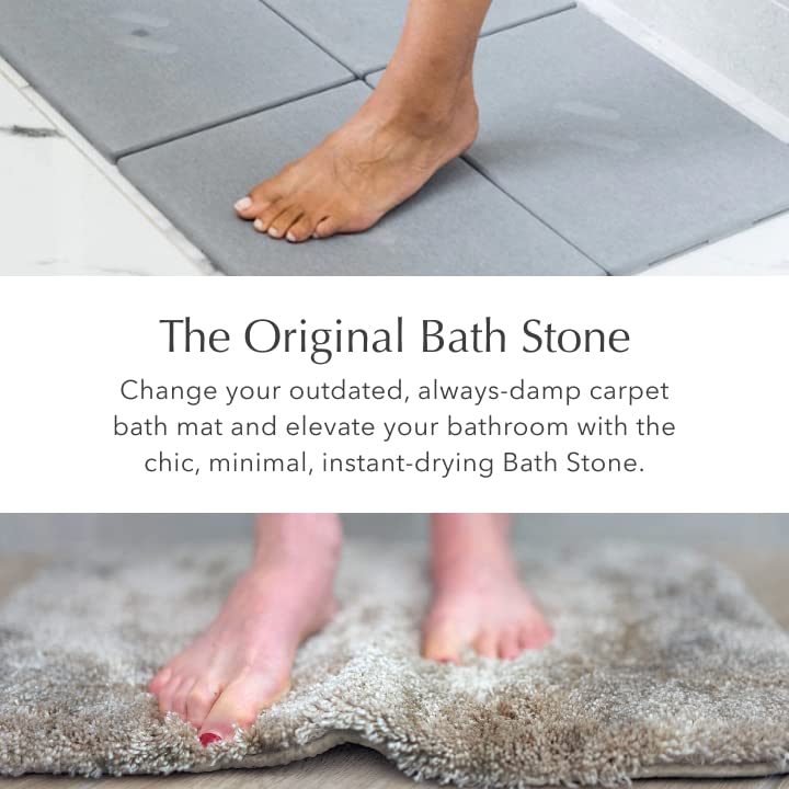 Large Quick-Drying Slate Bath Mat with Non-Slip Surface