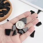 Youway Style Black Glass Mosaic Tiles for Crafts Bulk,200g Broken Glass Pieces for DIY Spring Mosaic Art Kit Decor,Garden Mosaic Supplies
