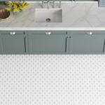 Hexagon White & Black Dot Porcelain Mosaic Tile