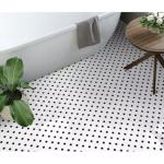 Hexagon White & Black Dot Porcelain Mosaic Tile