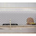 Hexagon White & Black Dot Porcelain Mosaic Tile