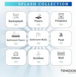 Tenedos Matte Ivory Porcelain Subway Zellige Look Tile – 4x4 Inches Wall and Floor, Backsplash for Kitchen, Bathroom, Shower,Fireplace Accent-for Restaurant Hotel Cafe Spa (1 Piece)