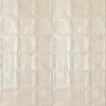 Tenedos Matte Ivory Porcelain Subway Zellige Look Tile – 4x4 Inches Wall and Floor, Backsplash for Kitchen, Bathroom, Shower,Fireplace Accent-for Restaurant Hotel Cafe Spa (1 Piece)