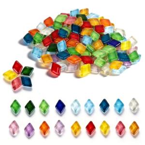 Mosaic Tiles, Mosaic Glass Tiles for Crafts Bulk, 200g Mixed Colors Tiny Crystal Glass Pieces, DIY Craft Kit for Adults, Making Supplies for Handmade Coasters, Vases, Home Decoration, Art Projects