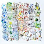 ILLUCKAI 2.2lb Stained Glass Scraps Floral Patterns Collection, Irregular Stained Glass Sheets for Crafts, Mosaic Pieces Tiles for Mosaic Making and Home Decor