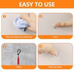 Yeumk 40Pack Mini Suction Cup Hooks 0.8Inch Clear Suction Cups with Metal Hooks, PVC Removable and Reusable Utility Hooks for Glass Windows, Mirrors, Doors, Tiles, Shower, Kitchen, Bathroom