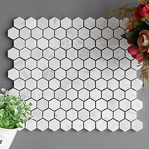 Carrara White Marble Mosaic Tile for Showers