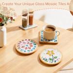 Mosaic Tiles, Mosaic Glass Tiles for Crafts Bulk, 200g Mixed Colors Tiny Crystal Glass Pieces, DIY Craft Kit for Adults, Making Supplies for Handmade Coasters, Vases, Home Decoration, Art Projects