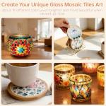Mosaic Tiles, Mosaic Glass Tiles for Crafts Bulk, 200g Mixed Colors Tiny Crystal Glass Pieces, DIY Craft Kit for Adults, Making Supplies for Handmade Coasters, Vases, Home Decoration, Art Projects