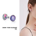 Aipridy 200 Pieces 12mm Mosaic Printed Glass Dome Cabochons Mixed Color Flower Pattern Half Round Crafts Mosaic Tiles for Photo Pendant Jewelry Making (12mm, Mosaic)