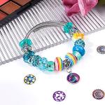 Aipridy 200 Pieces 12mm Mosaic Printed Glass Dome Cabochons Mixed Color Flower Pattern Half Round Crafts Mosaic Tiles for Photo Pendant Jewelry Making (12mm, Mosaic)