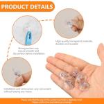 Yeumk 40Pack Mini Suction Cup Hooks 0.8Inch Clear Suction Cups with Metal Hooks, PVC Removable and Reusable Utility Hooks for Glass Windows, Mirrors, Doors, Tiles, Shower, Kitchen, Bathroom