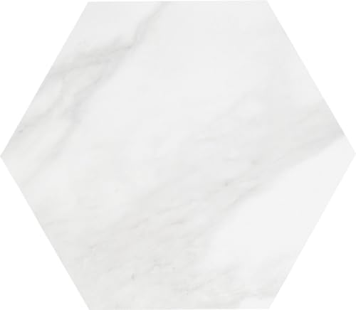 Daltile 8" Hexagon Matte White Porcelain Tile