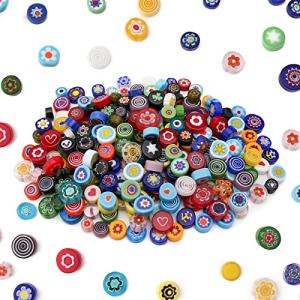 Youway Style Millefiori Mosaic Tiles for Crafts, Mosaic Glass Pieces,No-Hole Millefiori Glass Beads, Mosaic Kits for DIY Holiday Ornaments