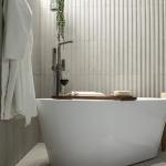 MSI Serata Vibra Parchment 6 in. x 16 in. Matte Porcelain Slat Fluted Limestone Look Wall Tile for Bathroom, Kitchen Backsplash, Accent Wall Tile, and Shower Wall Tile