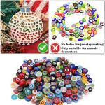 Youway Style Millefiori Mosaic Tiles for Crafts, Mosaic Glass Pieces,No-Hole Millefiori Glass Beads, Mosaic Kits for DIY Holiday Ornaments