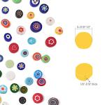 Youway Style Millefiori Mosaic Tiles for Crafts, Mosaic Glass Pieces,No-Hole Millefiori Glass Beads, Mosaic Kits for DIY Holiday Ornaments