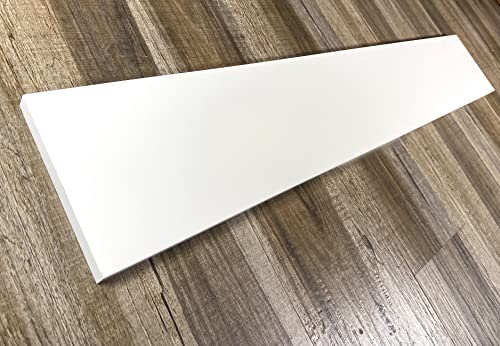 Solid White Engineered Marble Shower Curb Tile