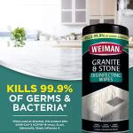 Weiman Granite Cleaner and Polish - 30 Wipes - For Granite Marble Soapstone Quartz Quartzite Slate Limestone Corian Laminate Tile Countertop and More (Pack of 1), Package May Vary