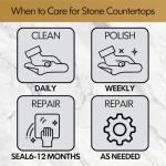 Headstone Cleaner for Graves & Memorials, Granite Cleaner, Removes Dirt & Plant Growth, Natural Luster to Restore & Guard Granite, Stone,Tile, Travertine, Concrete,Limestone,Slate,Marble 10.14 Fl Oz