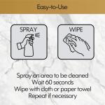 Headstone Cleaner for Graves & Memorials, Granite Cleaner, Removes Dirt & Plant Growth, Natural Luster to Restore & Guard Granite, Stone,Tile, Travertine, Concrete,Limestone,Slate,Marble 10.14 Fl Oz