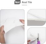 Vieshful 20pcs Peel and Stick Backsplash Tile，12"x12" Self Adhesive Marble Tile for Wall, PVC Waterproof Shower Wall Panels, Back Splash Stick on Tiles for Kitchen Bathroom Living Room, Not Real Tile