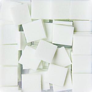 130pcs/200g Pack of Mosaic Tile Supplies for DIY Crafts, Plates, Picture Frames, Flowerpots, Handmade Jewelry - 1.5x1.5 cm Square Glass Decorative Tiles (White)