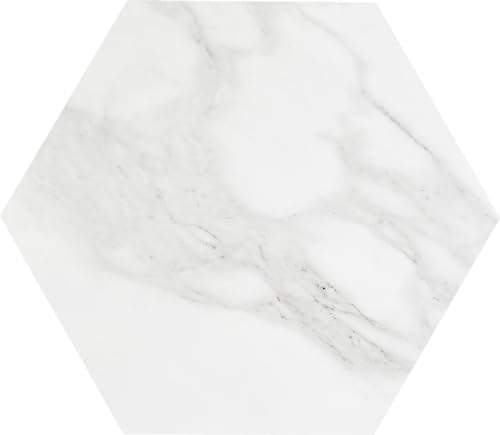 Daltile 8" Hexagon Matte White Porcelain Tile