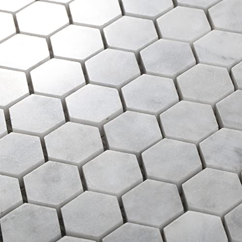 Carrara White Marble Mosaic Tile for Showers