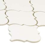 MSI Glazed Arabesque Ceramic Tile for Kitchen Backsplash, Wall Tile for Bathroom, Shower Wall Tile, 10.83 in. x 15.5 in. Mesh-Mounted Mosaic Tile, Whisper White (AMZ-MD-00218-SAM)